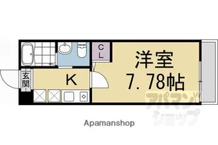 サンクトスコート京都駅北【102号室】の間取り