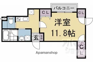 グランレブリー烏丸御池【203号室】の間取り