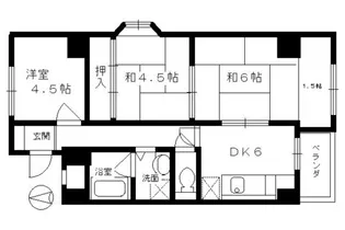 コスモ星の子ハイツ【401号室】の間取り