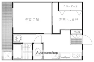 高徳マンション【23号室】の間取り