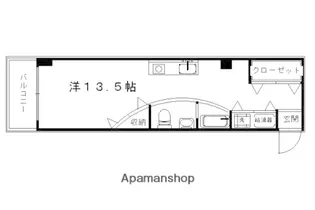 ミリオンスクエアアパートメント544【202号室】の間取り