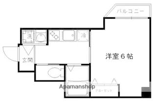 グリーンヒル上立売【406号室】の間取り
