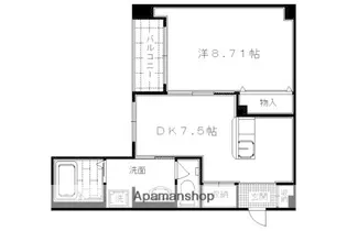 SーFLAT北野【406号室】の間取り