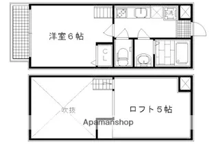 ロフティ京都西陣【107号室】の間取り
