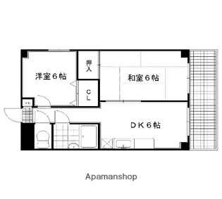 ヴィラ福田【3F号室】の間取り