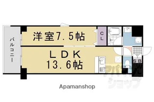 ウェスタ四条【803号室】の間取り