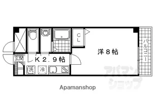 ボヌール小野【407号室】の間取り