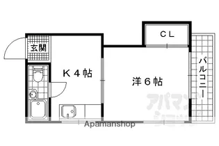 STABLE勧修寺【503号室】の間取り