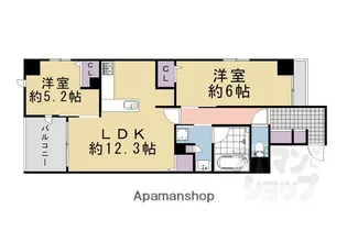 パラドール四条烏丸グレイス【306号室】の間取り