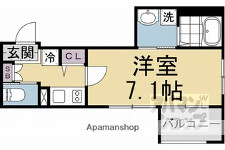 アクアプレイス京都北白川【211号室】の間取り