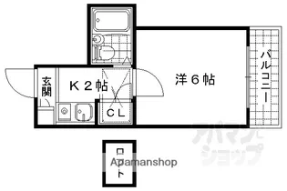 1Kの間取り画像