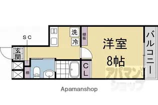 GLADVIS御所西【403号室】の間取り