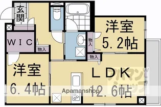 コート学林【3階】の間取り