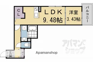 ルミエール二条鴨川【303号室】の間取り