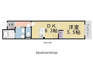エスペランサ四条西洞院【505号室】の間取り