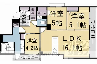 SHAMAISON 御所WEST【201号室】の間取り