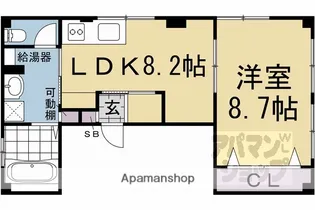 クオリエ茶山駅前【301号室】の間取り
