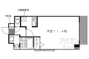 スワンズ京都大将軍【204号室】の間取り