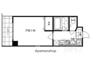 バインオーク・イレブン【601ベ号室】の間取り