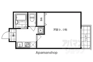 CITY SPIRE烏丸御池【1002号室】の間取り