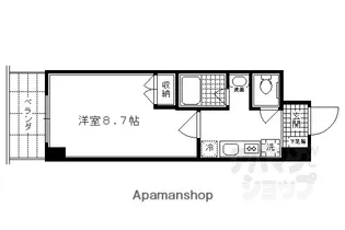 マインズ コム四条大宮【606号室】の間取り