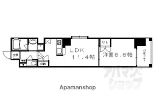 ベラジオ四条烏丸III【1001号室】の間取り