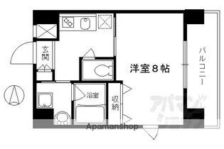 アスヴェル京都四条烏丸【304号室】の間取り