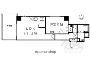 ラ ファヴール二条城東【102号室】の間取り