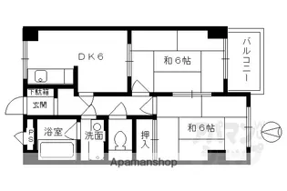 京都府京都市中京区井筒屋町柳馬場通六角下る【マンション】の間取り