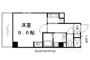 リバティ四条烏丸【1302号室】の間取り
