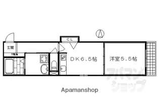 セブンスヘヴン黒門三条【203号室】の間取り