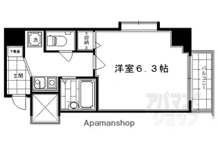 ベラジオ四条堀川【302号室】の間取り