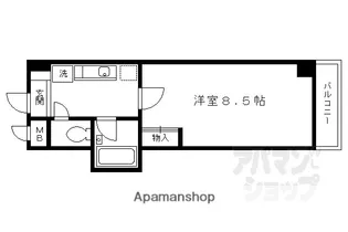 クオーレ京都【203号室】の間取り