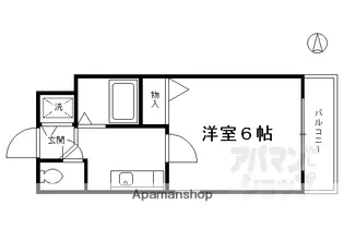 モントワ烏丸御池【107号室】の間取り