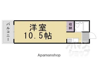 シャルマン松原通【3B号室】の間取り