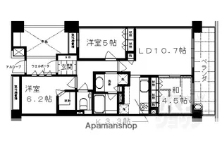 サンクタス四条烏丸スティーロレジデンス【408号室】の間取り