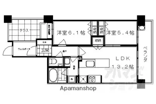 サンクタス四条烏丸スティーロレジデンス【7階号室】の間取り