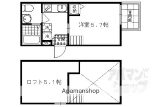 ロフティ四条大宮【106号室】の間取り