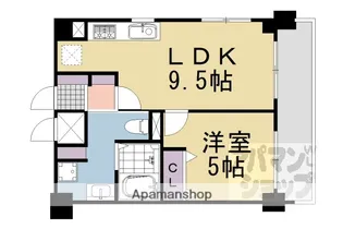 ORYZA三条西洞院【701号室】の間取り