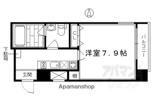 プレサンスNEO京都烏丸【1005号室】の間取り