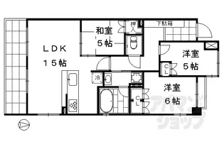 イーグルコート三条京阪【706号室】の間取り