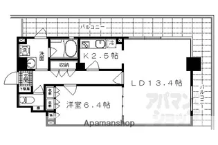 1LDKの間取り画像