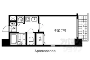 リーガル京都五条烏丸【606号室】の間取り