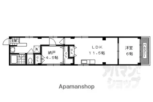 コンツェルト四条西洞院【401号室】の間取り