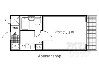 デトムワン衣笠【410号室】の間取り