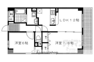 ベリエ茶五【602号室】の間取り