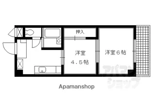 上七軒和田ビル【305号室】の間取り