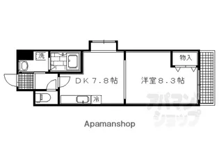 BO 上七軒【201号室】の間取り