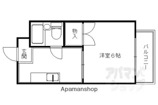 エステート一条【101号室】の間取り