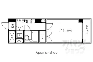ホーユウコンフォルト二条城前【209号室】の間取り